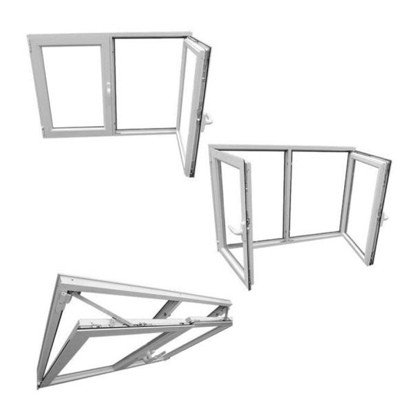 Cheap European Style Tilt and Turn UPVC Window Outward Swing for sale