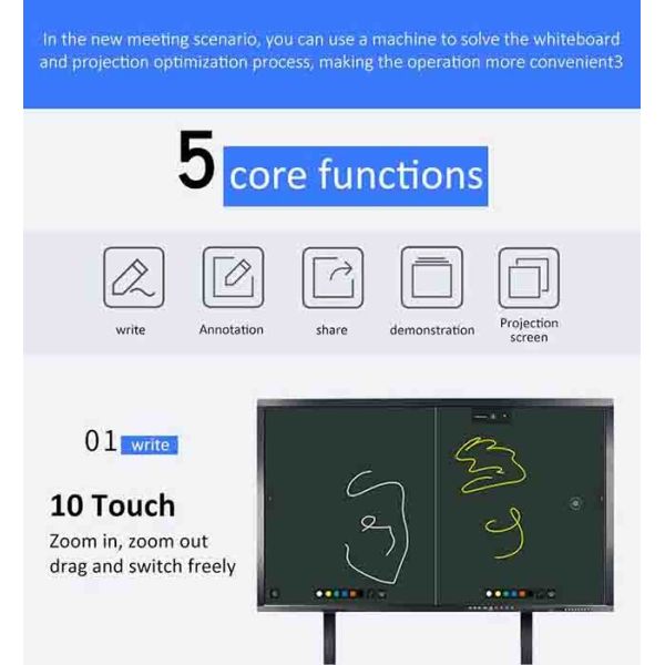 110 inch LCD board smart Interactive Flat Panel smart board for classroom