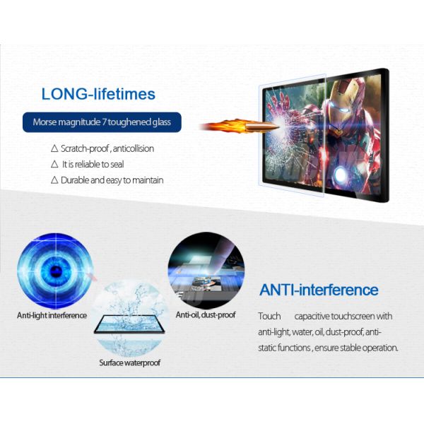 32 Inch Wall Mount Interactive Displays All In One Touch Screen PC