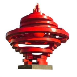 Best Red Outdoor Decorative Metal Sculpture Galvanized Steel Sculpture wholesale