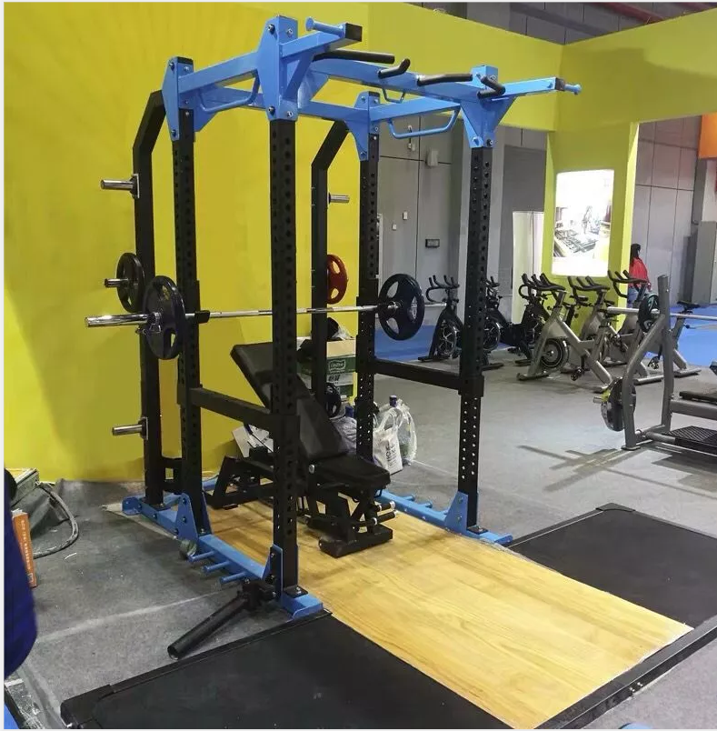Commercial Multi-Functional Folding Gym Rack Smith Station for Squat Chest Shoulder Workout Leg Press Machine Back Arm Exercise