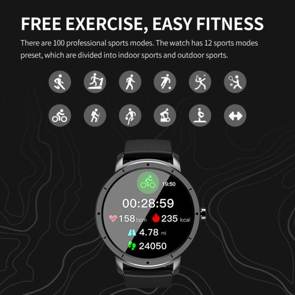 Dial Switch Bluetooth 5.2 GPS Waterproof Smartwatch 1.32 Inch