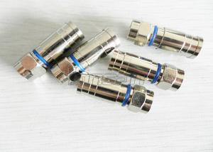 China Twist On CCTV Male Coaxial Cable Compression F Connector For TV Transmission on sale