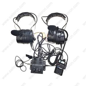 China Two set HS-01-S6 headset with intercom Paratrike intercom systercom for autogyro /Open Cockpits /Powered parashoot/ATV on sale