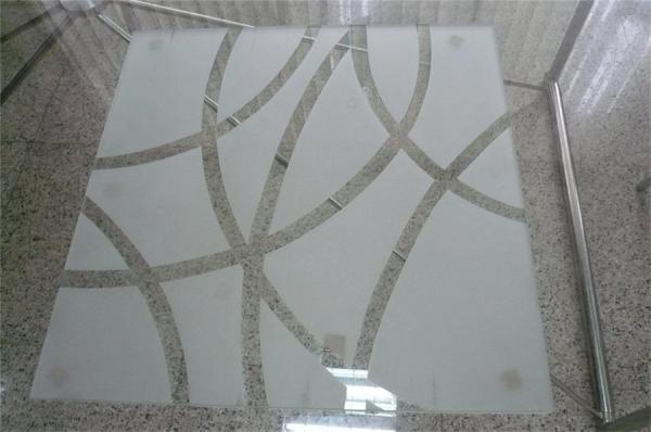 Cheap Sandblasted Frosted Tempered Glass For Hall And Dining Room Partition for sale
