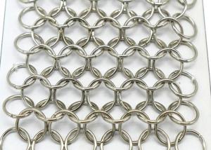 China Dia 3mm Chainmail Curtain Decorative Ring Metal Mesh Polished on sale