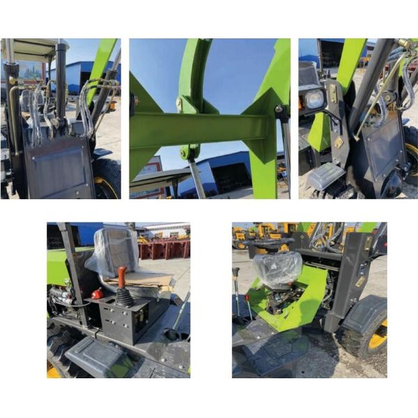 18KW Electric Mini Wheel Loader Standard With Forklift Operator Console HT908