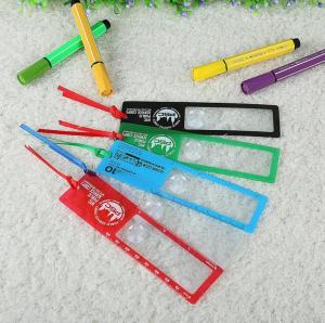 Cheap PVC Crad Bookmark Magnifier / Ruler Magnifier / Bookmark With Magnifier , Custom Print Your Own Logo, 189*65MM