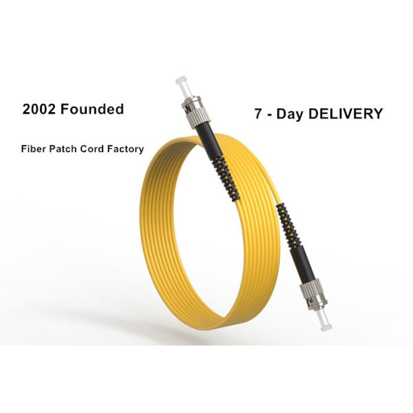 Single Mode 62.5/125 ST-ST Fiber Optic Jumper Cable For Data Center