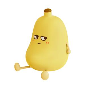 China Modern Design Banana Silicone Night Light Cute Rechargeable Dimmable LED Small Desk Lamp For Bedroom And Table Decorations on sale