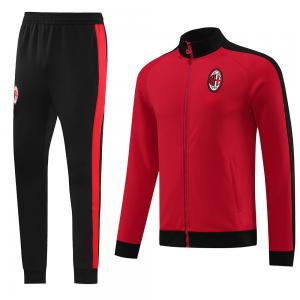 China Red Soccer Team Tracksuits Set Polyester Football Training Set on sale