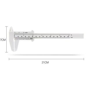 Slide Scale Plastic Eyebrow Measuring Microblading Caliper Permanent Makeup