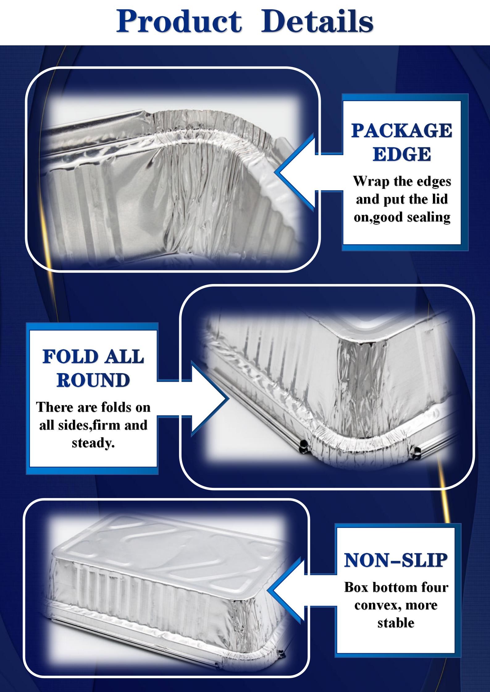 8 Inch Foil Lunch Box Container