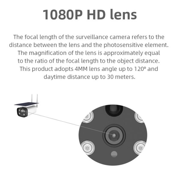 8m IR 15fps GSM 4G Wifi Security Camera Night Version With Solar Panel