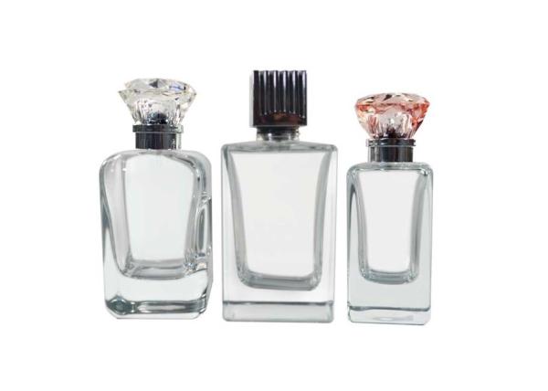 Cheap Portable Refillable Empty Glass Perfume Bottle Light Weight With Plastic Cap for sale