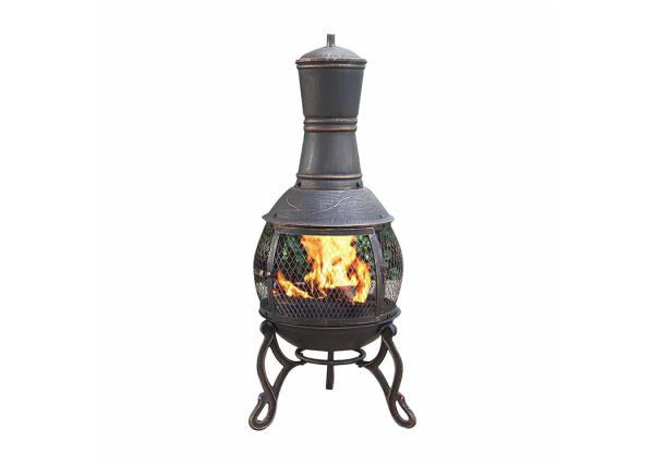 Cheap Outdoor Antique Cast Iron Garden Chimney European / American Wood Burning Fireplace for sale