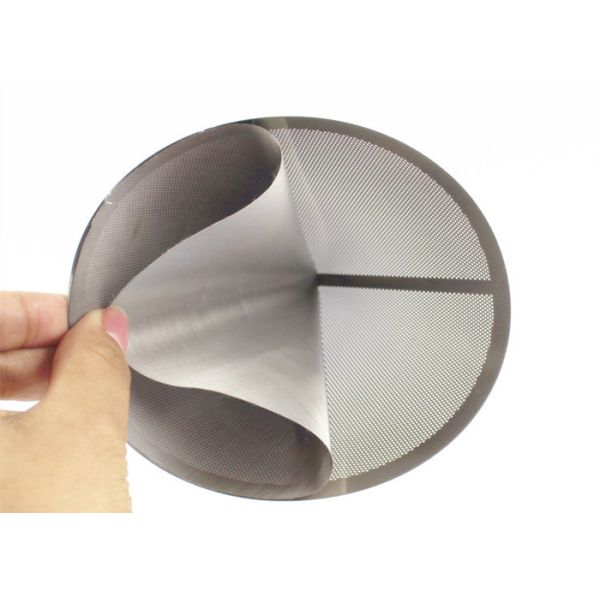 Reusable Double Wall Stainless Steel Coffee Filter With Handle On Funnel