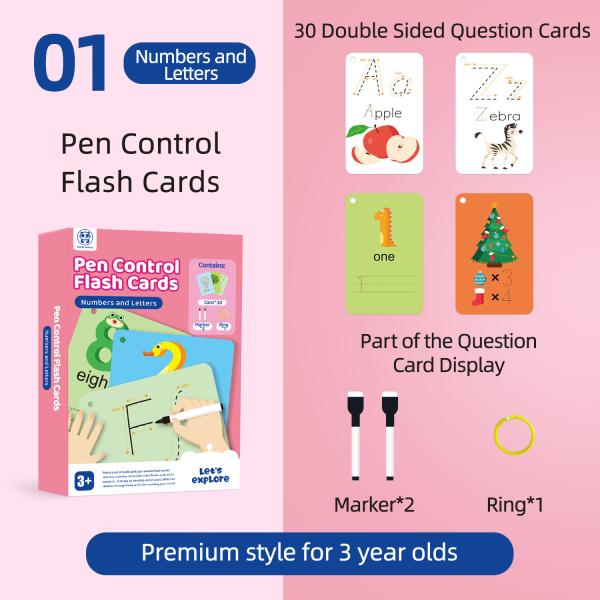Cheap Panda Juniors Math Alphabet Flash Cards With Pen Game for sale