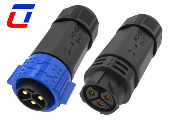 Cheap 50A Waterproof Male Female Connector 3 Pin Circular Power Connector For 16mm OD for sale