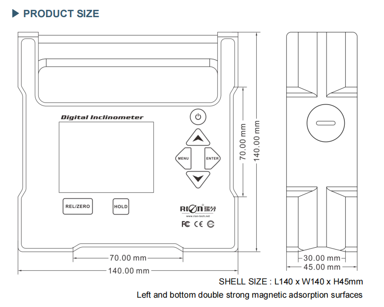 DMI850 Digital Inclinometer For High-precision Platform Leveling Tilt Sensor