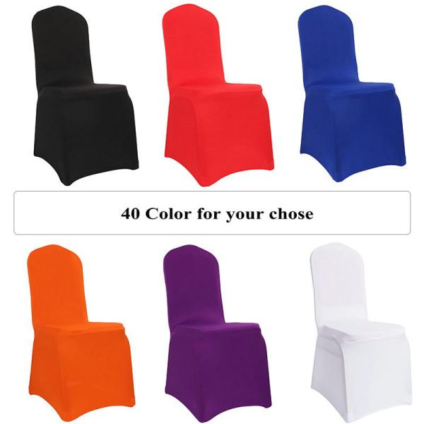 Cheap 2019 Coloured  Universal Spandex  Lycra Banquet Chair Cover Stretch Elastic  for Wedding Party  decoration for sale