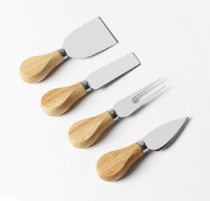 Best Wholesale  4PCS Cheese Knives With Rubber Wooden Handle For Cheese Food wholesale