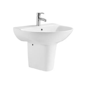 China ARROW Wall Hung Basin With Half Pedestal , Lavatory Semi Pedestal Wash Basin on sale