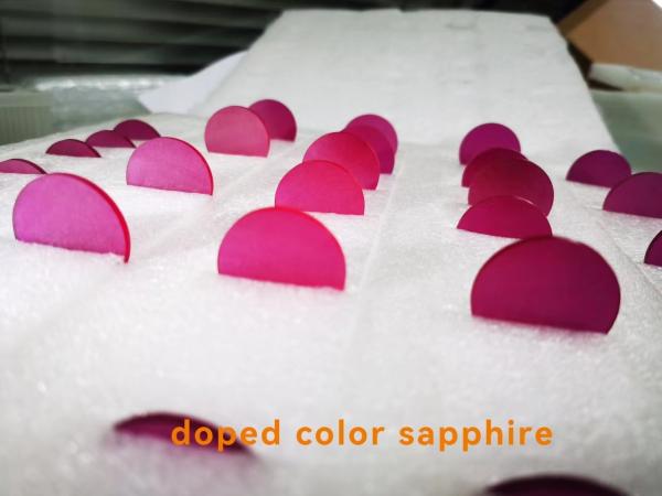 Cheap Colorful Ruby Doped Sapphire Crystal Materials Fe / Ti / Cr for sale