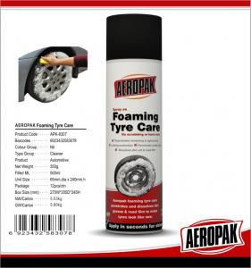 China Aeropak 500ml Tyre foaming cleaner for tire care spray car polish on sale