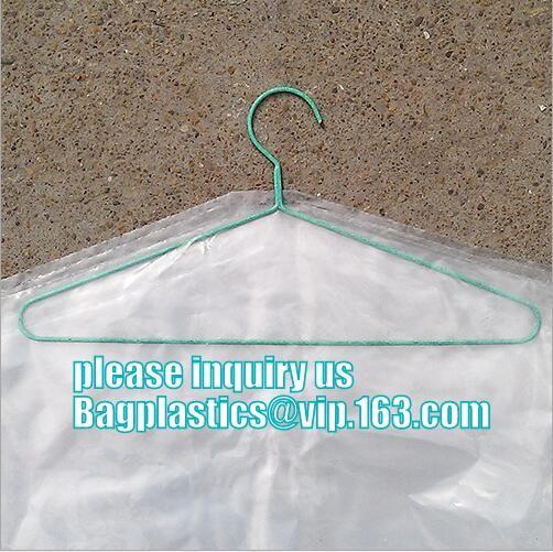Cheap commercial clear pe ldpe poly hotel laundry roll up suit garment packaging dry cleaning cover plastic polythene bag for for sale