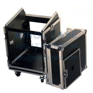 China Mixer Amp Rack DJ Flight Case 12U Vertical Front Load 10U Top Slant on sale