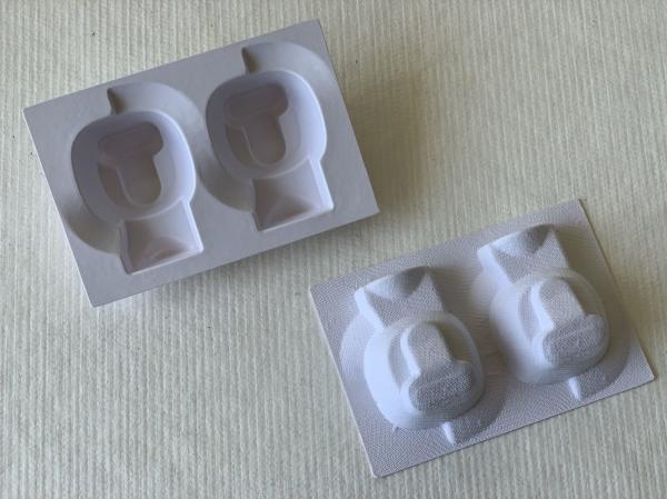 Cheap Thermoformed Biodegradable Pulp Tray Smooth Rigid Recyclable Moulded Pulp Products for sale
