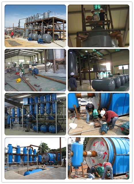 Energy Mining Vacuum Distillation Equipment to Refine Tyre Oil into Diesel Base Oil