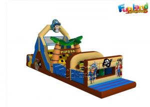 Best Pirates Theme Kids Playground Inflatable Bouncy Castle Obtacle Course for Rental wholesale