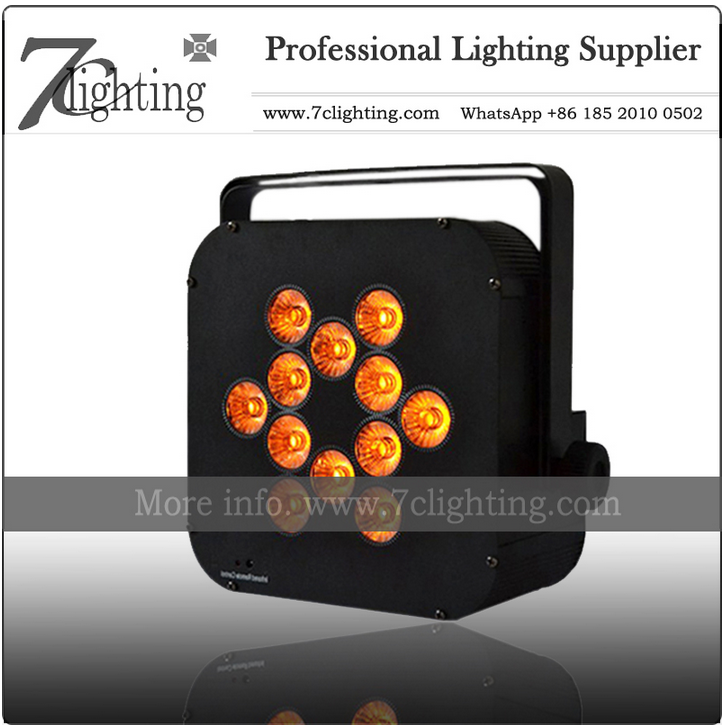 New Wireless DMX 2.4GHz WiFi 9X18W RGBWA-UV Battery LED PAR Light for Event Wedding