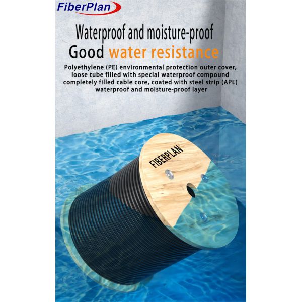 Underground Double Armored Direct Buried Fiber Optic Cable For Outdoor Use