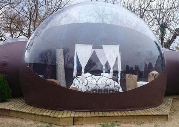 Cheap Clear Inflatable Bubble Tent with Two Room One Tunnel for sale