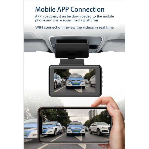 3 Inch Wifi Loop Recording Car Camera GPS Dashcam 4k Ultra HD