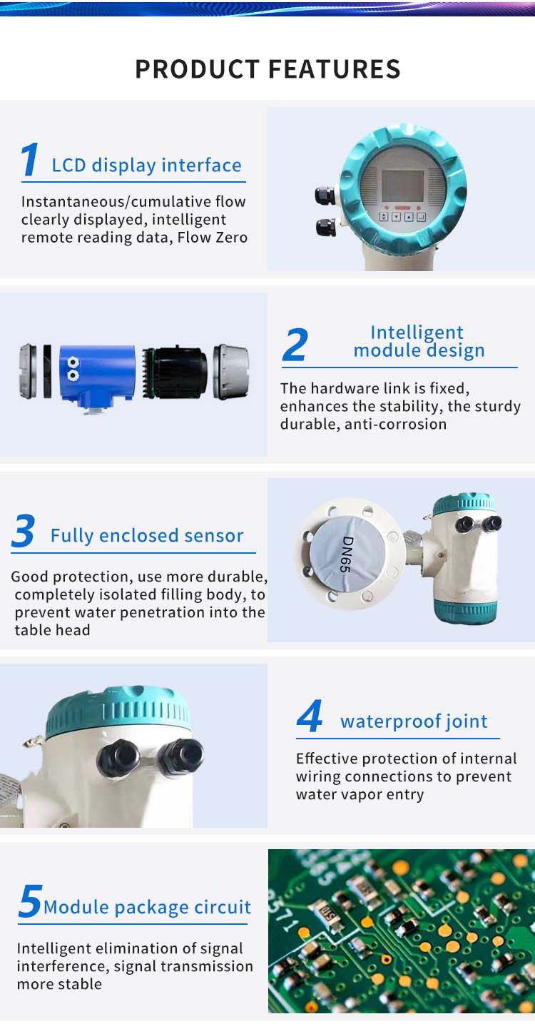 Atech OEM High Stable Digital Display Mechanical Water Flow Meter Electromagnetic Flow Meter
