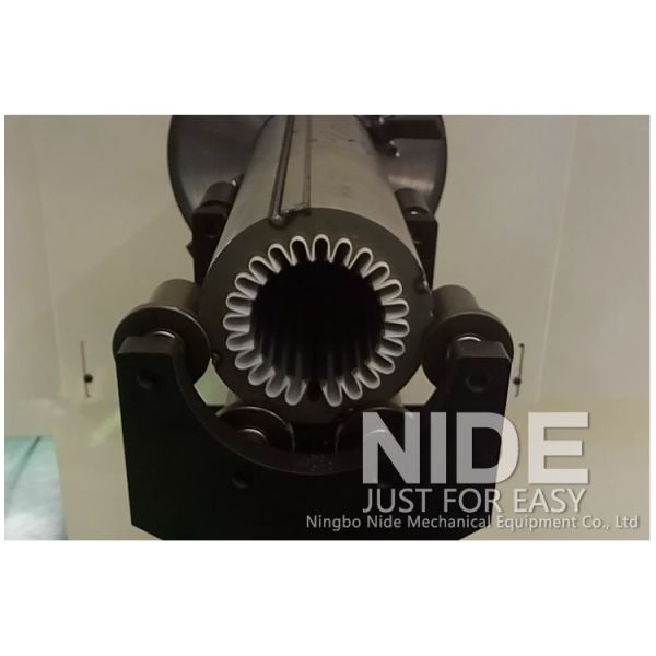 Automatic electric generator motor stator paper inserter machine for deep pump motor
