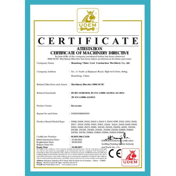 ZHONGMEI Farm Use Small Digger Earth Moving Machinery Mini Crawler Excavator