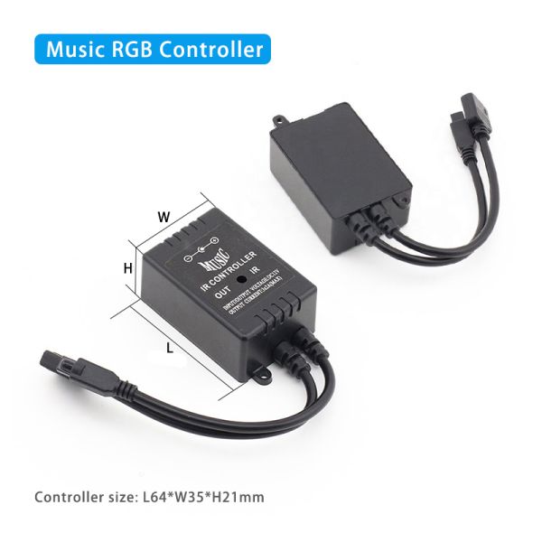 Music LED RGB Controller 3CH 20 Key IR Remote Control For Home Decoration