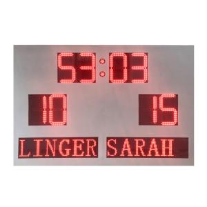 Customized Led Football Scoreboard , Portable Electronic Scoreboard White Cabinet