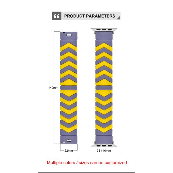 Quick Release Smart Sport Silicone Watch Strap For Apple 38 / 40 / 42 / 44mm
