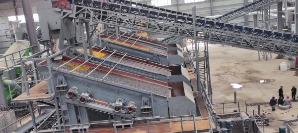 Cheap Double Shaft Due Axis Vibrating Screen Stone Sizing Machine Ore Sorting for sale