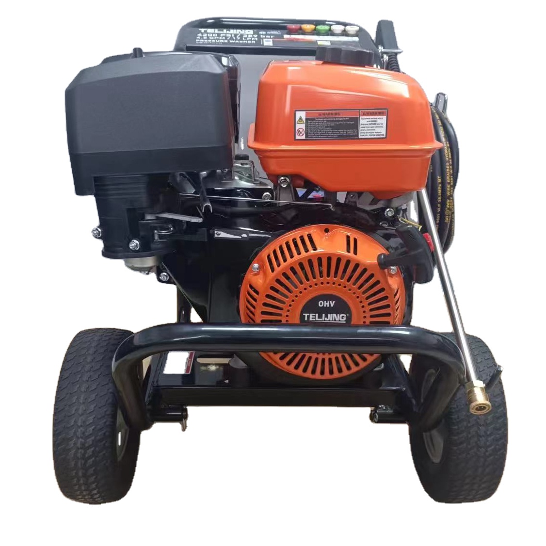 Portable 3800PSI/262Bar Gasoline High Pressure Washer 190F 420cc for Cold Water Cleaning