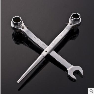 KM Titanium Scaffold Ratchet Wrench Tool Ratcheting Socket Wrenches 19mm/22mm Black