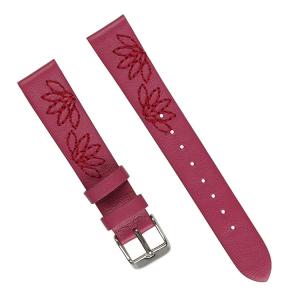 China Retro Women Leather Watch Strap , 24mm Embroidered Watch Band on sale