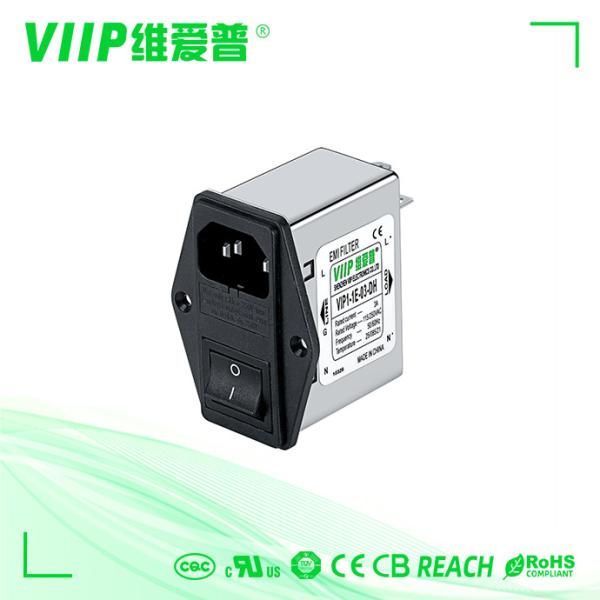 Cheap 120V Ac Power Line Inline EMI Filter With Fuse C14 Male Socket for sale