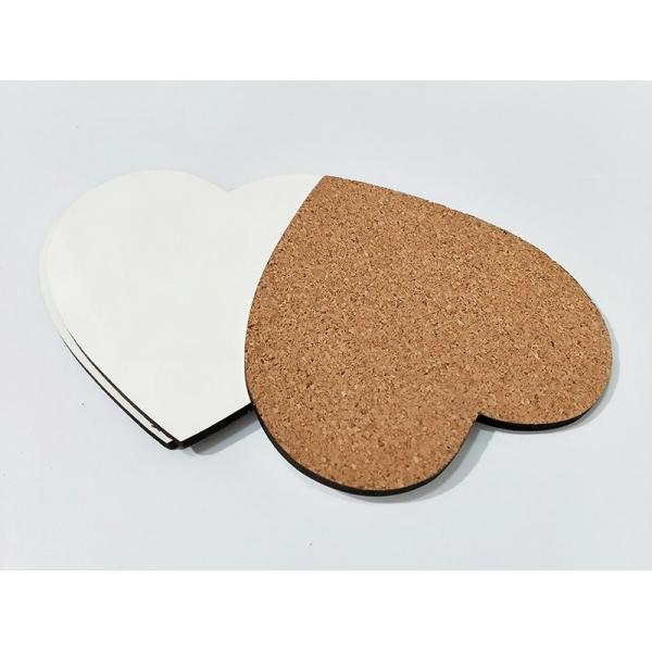 Amazing 100x100mm Delicate Heart Shape Sublimation MDF Blank Coaster for Wedding Gift